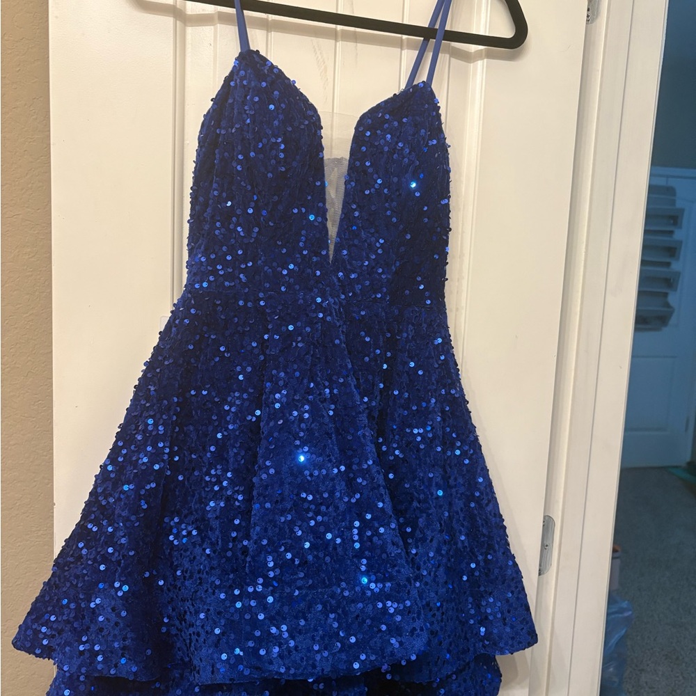 Sparkling Blue Women’s short corset style dress